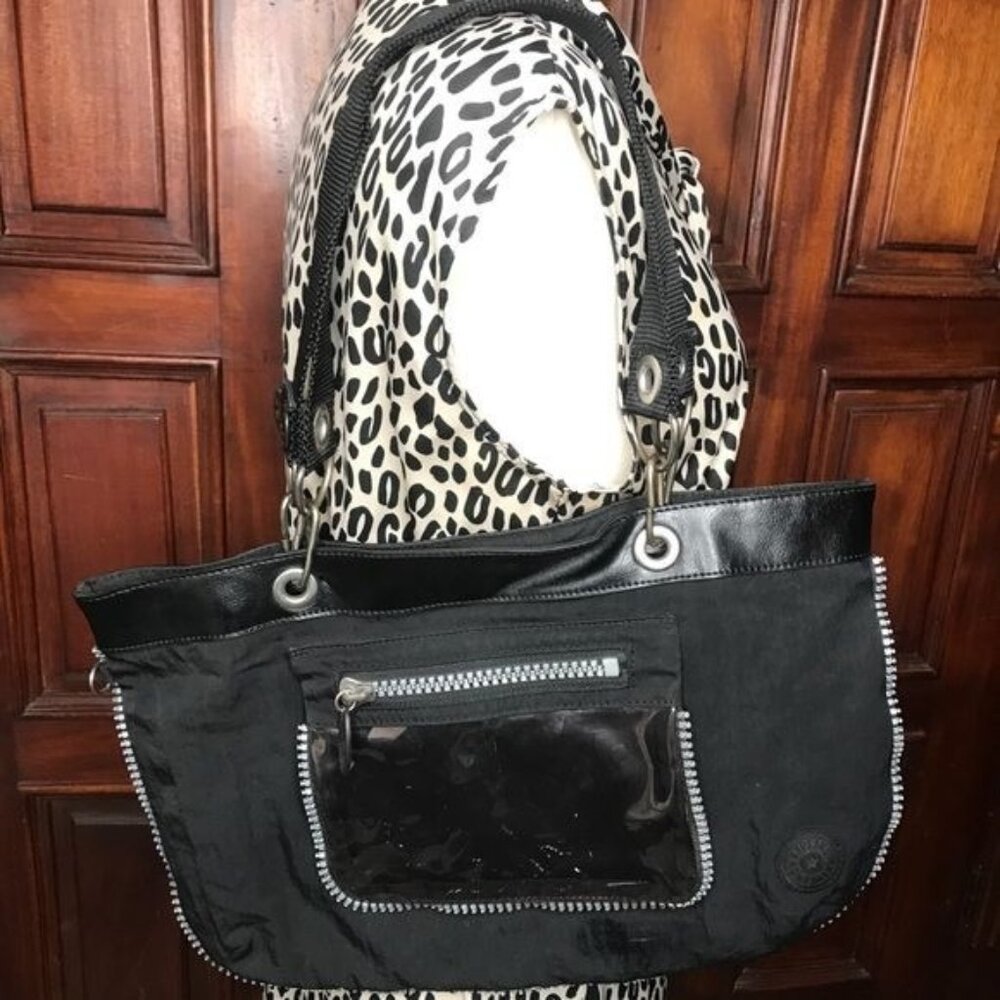 Kipling Cagey E/W Shopper Black Tote Shoulder Bag AC3630